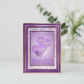 Shades of Lavender Paarse Gold Wedding Save Date Aankondigingskaart (Staand voorkant)