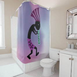 Shades of Lavender Simple Kokopelli Douchegordijn