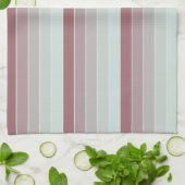 Shades of Light Roze Green Stripes Theedoek (Gevouwen)