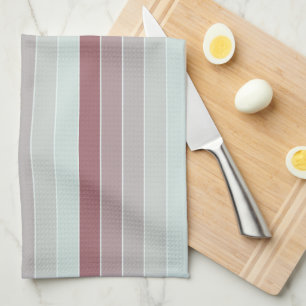 Shades of Light Roze Green Stripes Theedoek