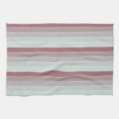 Shades of Light Roze Green Stripes Theedoek (Horizontaal)