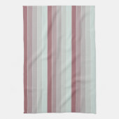 Shades of Light Roze Green Stripes Theedoek (Verticaal)