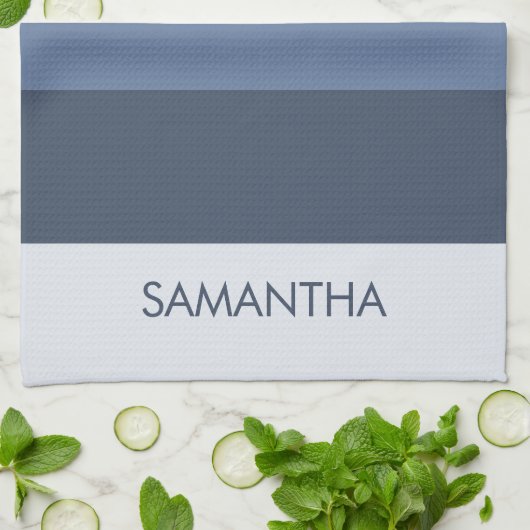 Shades of Modern Color Blocks Stripes Personalize Theedoek (Gevouwen)