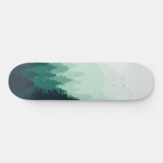 Shades of Natuur Mountain Forest Fog Skateboard (Horizontaal)