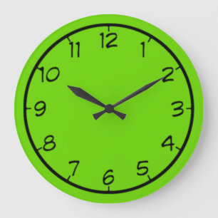 Shades of Neon Clock Grote Klok