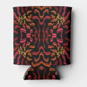 Shades Of Orange Red Yellow Ribbon Art Design Blikjeskoeler (Voorkant)