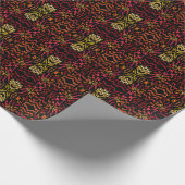 Shades Of Orange Red Yellow Ribbon Art Design Cadeaupapier (Hoek)