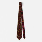 Shades Of Orange Red Yellow Ribbon Design Art Neck Stropdas (Voorkant)