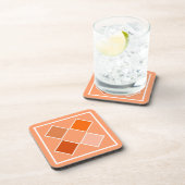 Shades of Oranje Argyle Bier Onderzetter (Rechterzijde)