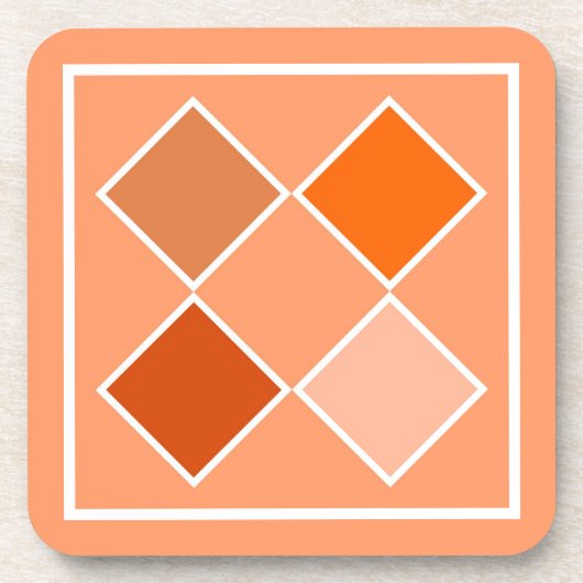 Shades of Oranje Argyle Bier Onderzetter (Voorkant)