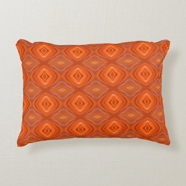 Shades of Oranje Flamingo Feathers Accent Pillow Accent Kussen (Voorkant)