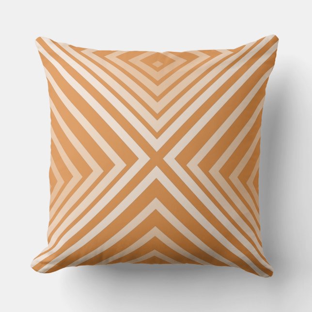 Shades of Oranje hoekpatroon - Pillow Kussen (Voorkant)