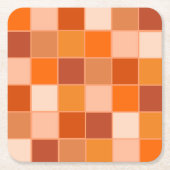 Shades of Oranje Squares Kartonnen Onderzetters (Voorkant)