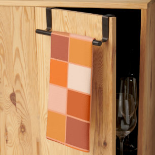 Shades of Oranje Squares Kitchen Towel Theedoek