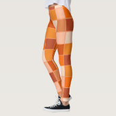 Shades of Oranje Squares Leggings (Links)