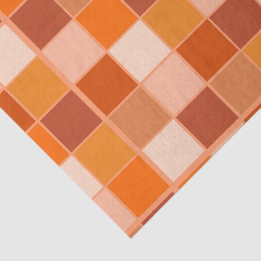 Shades of Oranje Squares Tissuepapier (Detail)