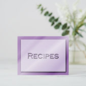 Shades of Paars Recipe Card Briefkaart (Staand voorkant)