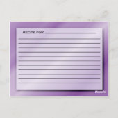 Shades of Paars Recipe Card Briefkaart (Achterkant)