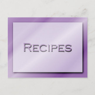 Shades of Paars Recipe Card Briefkaart
