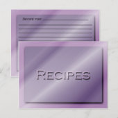 Shades of Paars Recipe Card Briefkaart (Voorkant / Achterkant)