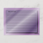 Shades of Paars Recipe Card Briefkaart (Achterkant)