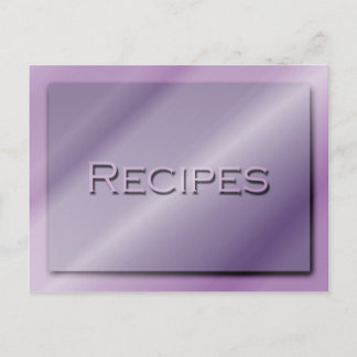 Shades of Paars Recipe Card Briefkaart