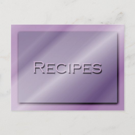 Shades of Paars Recipe Card Briefkaart (Voorkant)