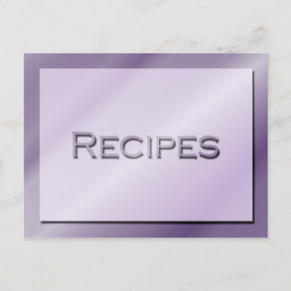 Shades of Paars Recipe Card Briefkaart