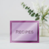 Shades of Paars Recipe Card Briefkaart (Staand voorkant)