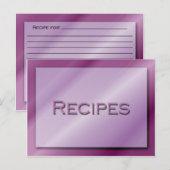 Shades of Paars Recipe Card Briefkaart (Voorkant / Achterkant)