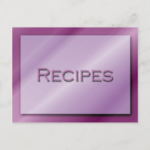 Shades of Paars Recipe Card Briefkaart