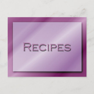 Shades of Paars Recipe Card Briefkaart