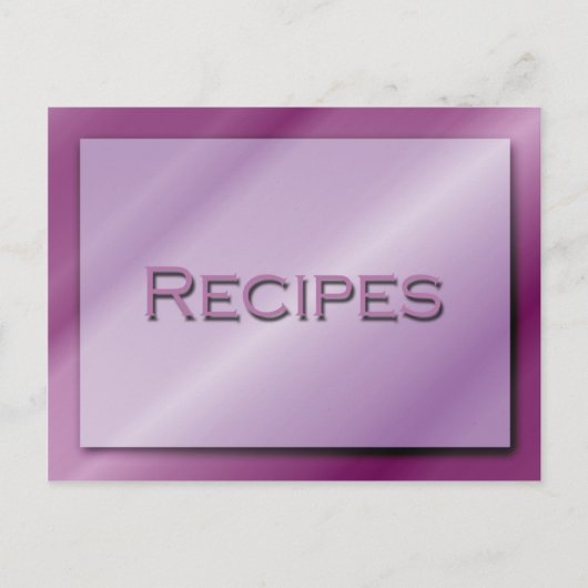 Shades of Paars Recipe Card Briefkaart (Voorkant)