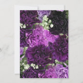 Shades of Paarse Anjers Huwelijksuitnodiging Kaart (Achterkant)