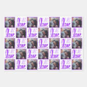 Shades of Paarse kerstfoto 3 Gift Inpakpapier Vel (Voorkant 3)