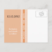 Shades of Peach Sla de datum Briefkaarten (Achterkant)