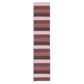 Shades of Pink and Burgundy Striped Korte Tafelloper (Voorkant)