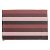 Shades of Pink and Burgundy Striped Kussensloop (Voorkant-Rechts)