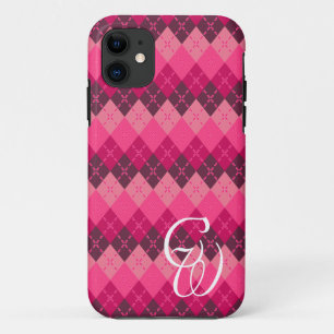 Shades of Pink Argyle Sporty Preppy Case-Mate iPhone Case