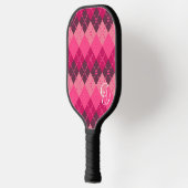 Shades of Pink Argyle Sporty Preppy Gepersonalisee Pickleball Paddle (Links)