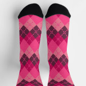 Shades of Pink Argyle Sporty Preppy Sokken (Top)