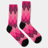 Shades of Pink Argyle Sporty Preppy Sokken (Rechts)
