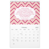 Shades of Pink Calendar Kalender (Feb 2027)