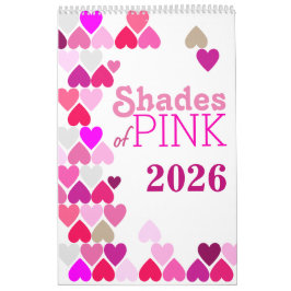 Shades of Pink Calendar Kalender