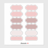 Shades Of Pink Creëer Uw Eigen Vinyl Labels (Vel)