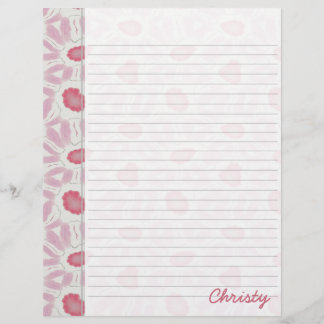 Shades of Pink Floral Retro Abstract Pattern