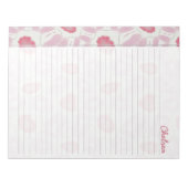 Shades of Pink Floral Retro Abstract Pattern Notitieblok (Voorkant)