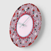 Shades of Pink Heart Krans Grote Klok (Hoek)