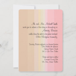 Shades of Pink Ombre Wedding Invitation Kaart