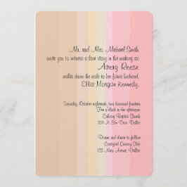 Shades of Pink Ombre Wedding Invitation Kaart